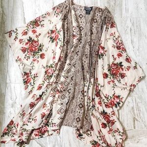 EUC Floral/pattern kimono